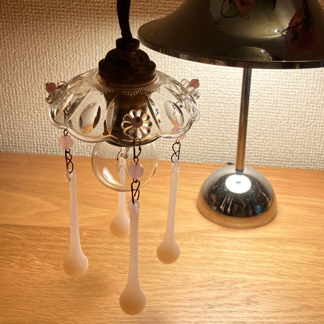 ミニシャンデリア　1920年　（オパールセント）フランス　アンティーク　シェード
