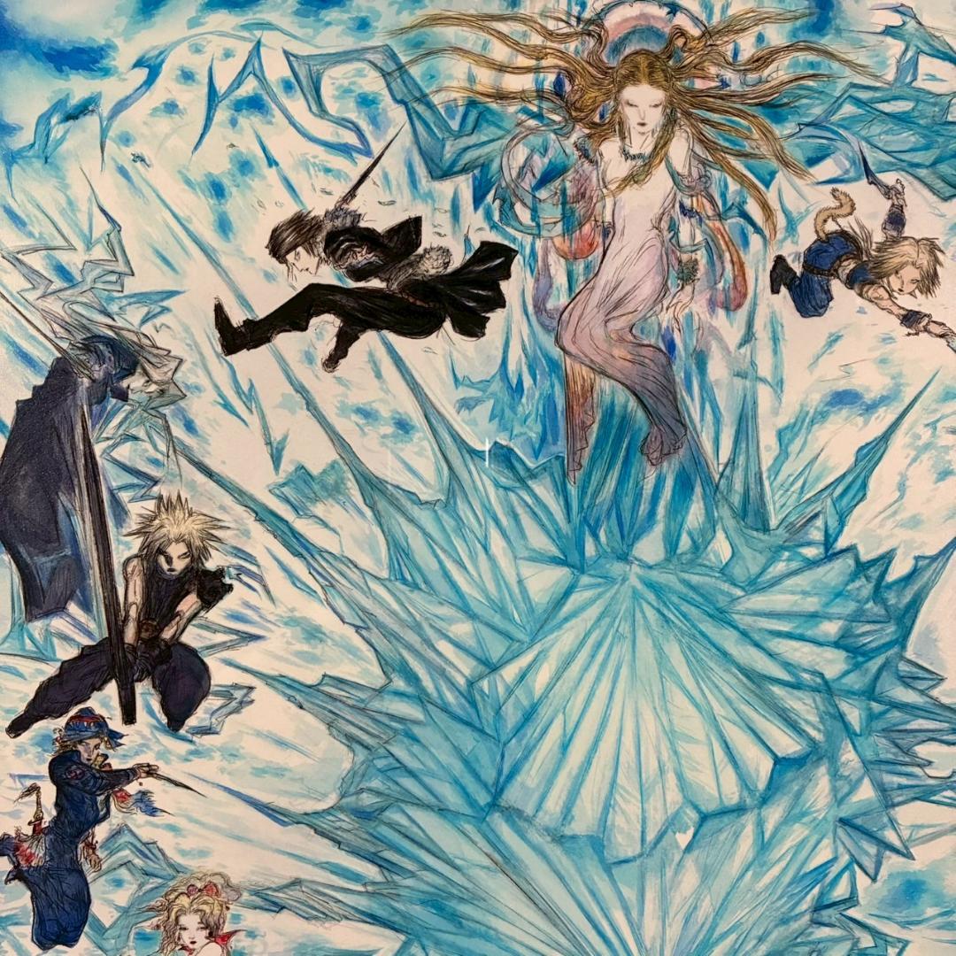 美品 天野喜孝「HEROES」ジクレ版画 直筆サイン入 大作 作品保証書有 FF