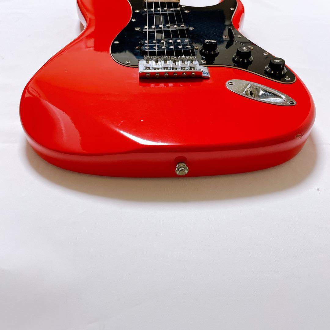 BUSKER'S 黒　赤　ストラトタイプ　エレキギター