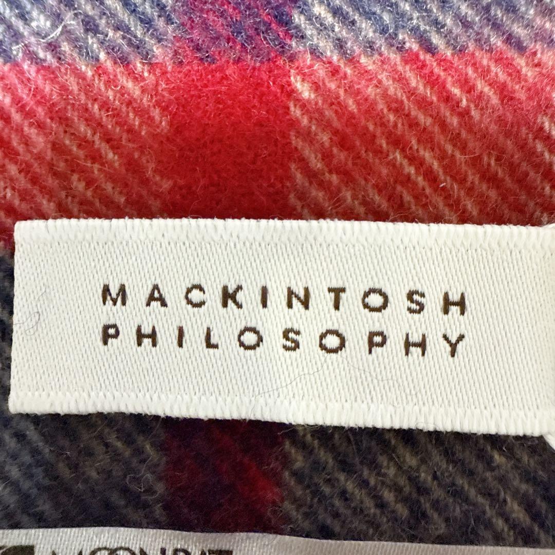 現行　新品マッキントッシュフィロソフィー✨カシミヤ 大判 ストール チェック