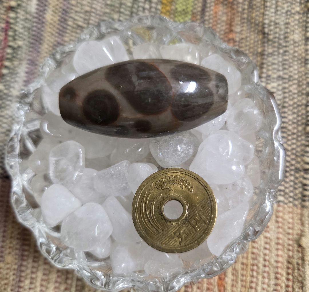 886　天珠　希少　釈迦偉伝　水晶質瑪瑙　西蔵　金剛　仏舎利！