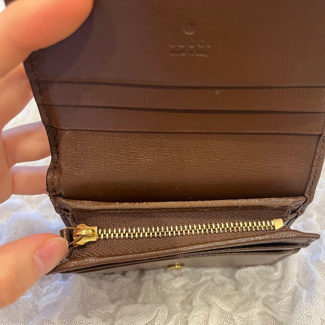 ネイリスト　GUCCI グッチ 二つ折り財布 ハート型モチーフ GG柄