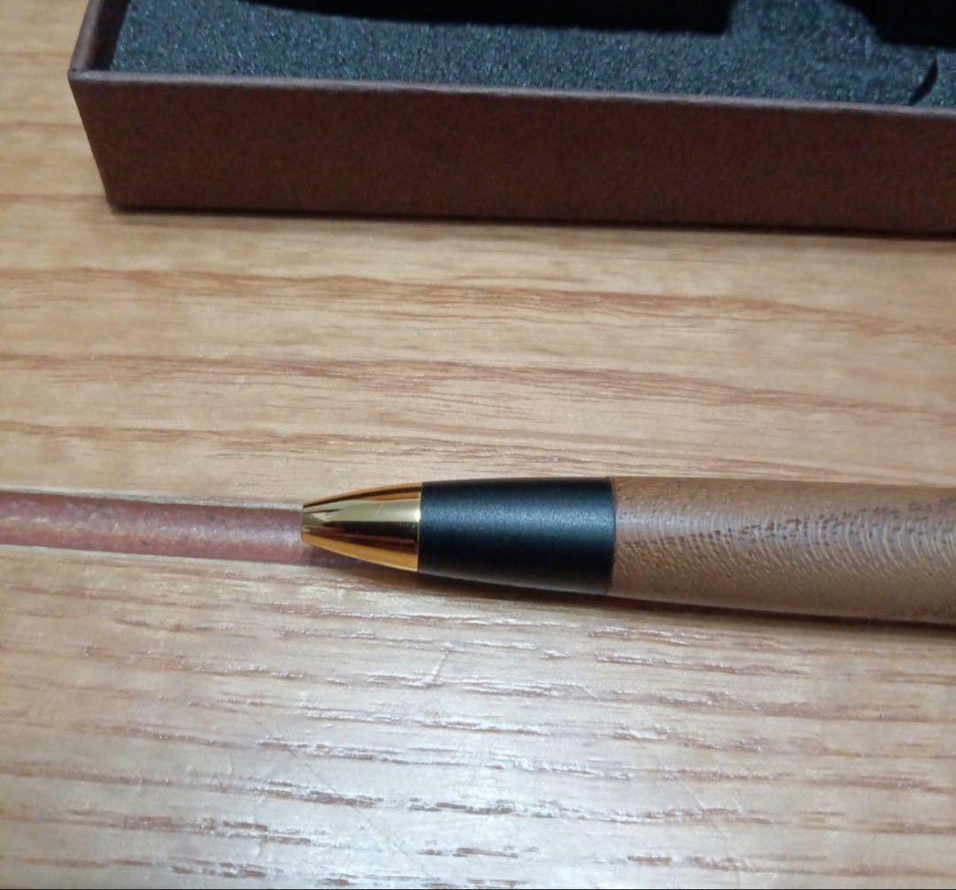 野原工芸似　欅　シャープペンシル　ゴールド