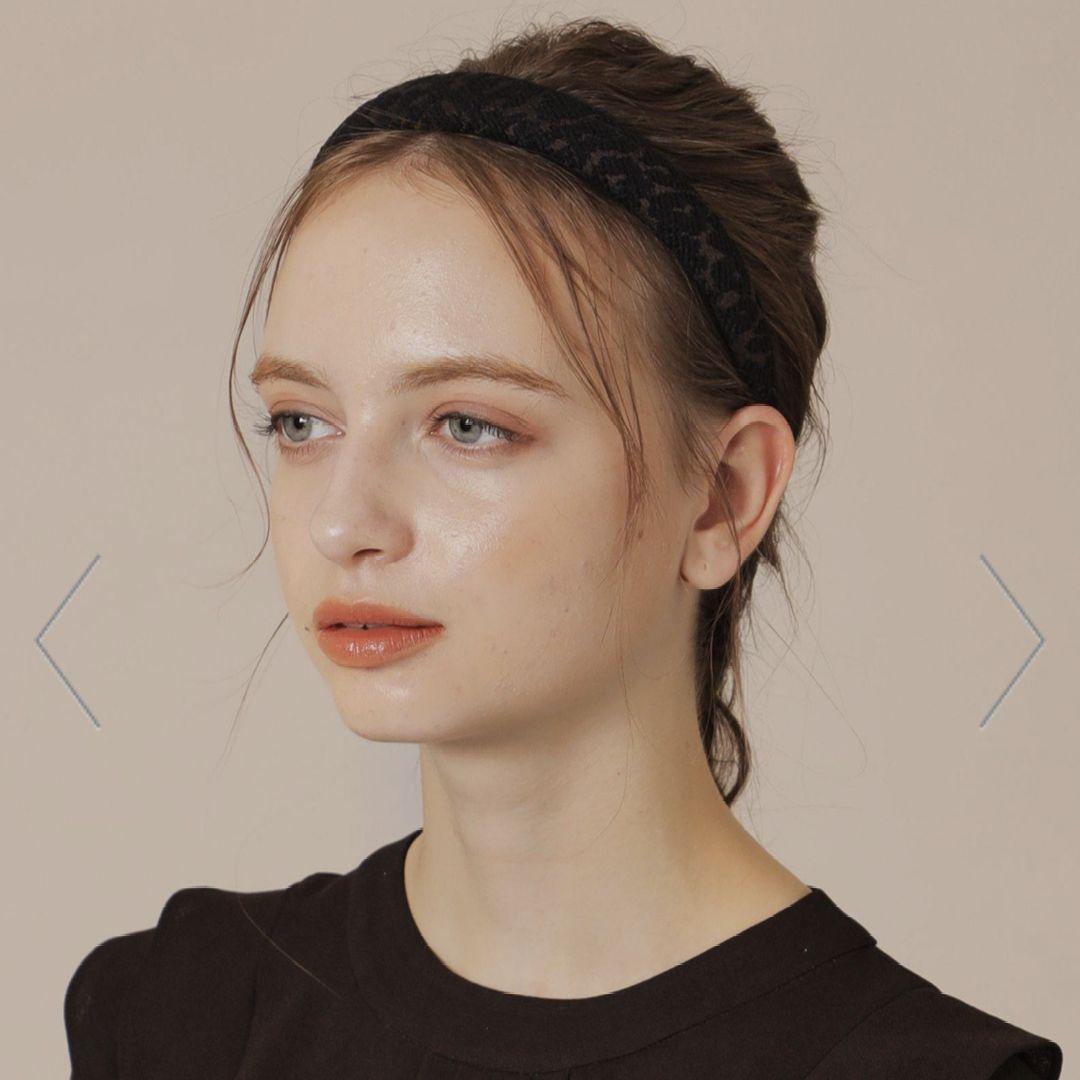 未使用　ALEXANDRE DE PARIS　カチューシャ　ベロア　花柄　豹柄