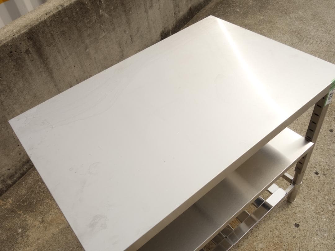 【中古】M▽ 業務用 厨房 作業台 棚 ステンレス (Fe1893)