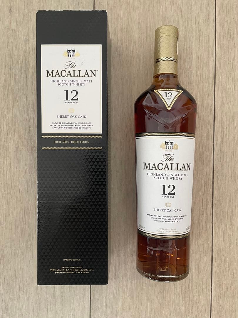 The Macallan 12年 シェリーオーク 700ml 箱付き