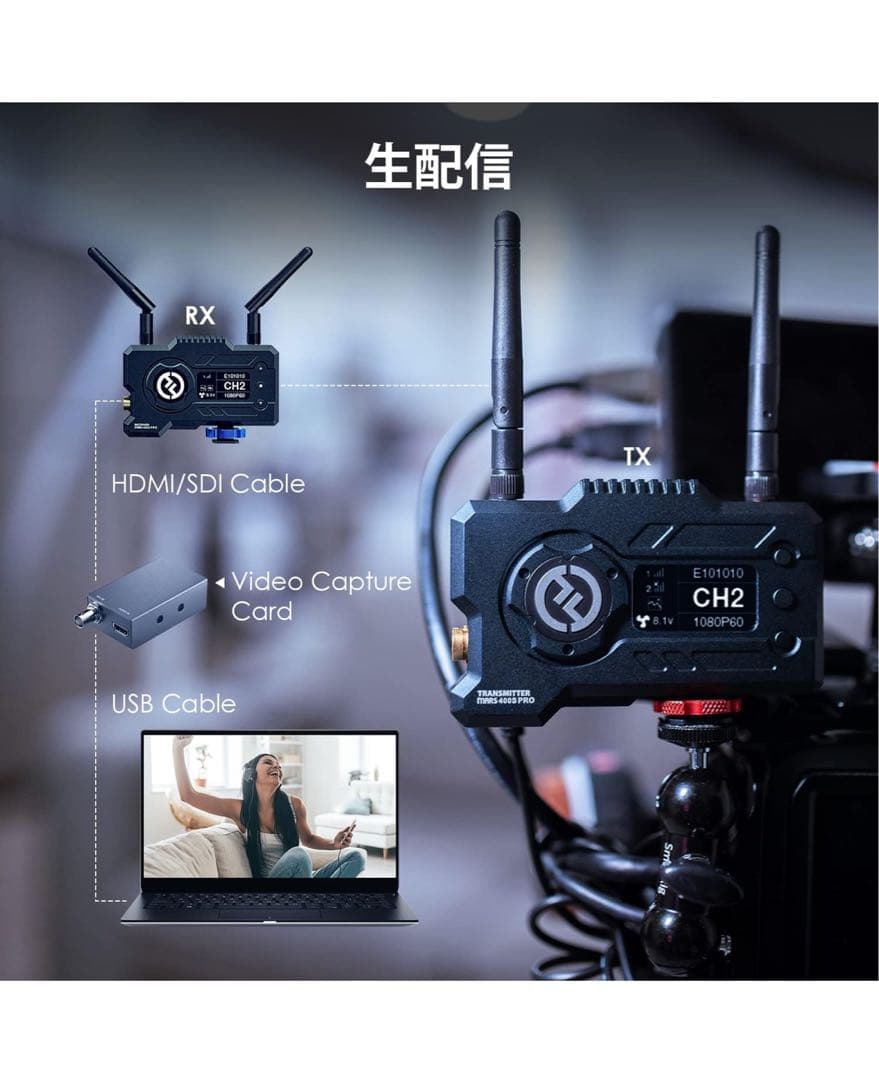 Hollyland Mars400S PRO ロリポップアンテナ、専用ケース付き