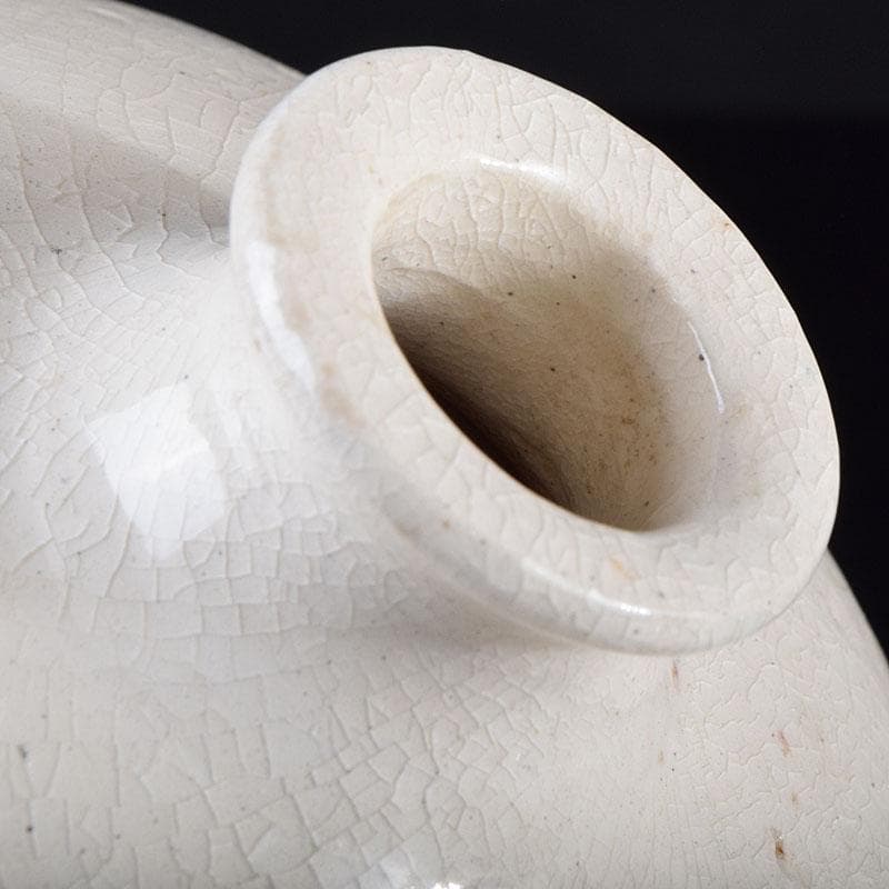 中国　定窯　白磁　刻神獣文　梅瓶　C　R9370