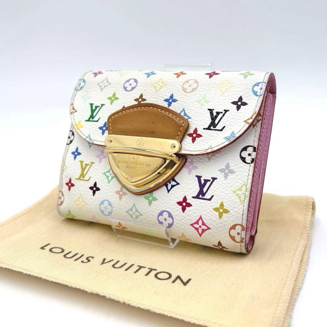 【美品】ルイヴィトン 折り財布 モノグラム マルチカラー ポルトフォイユ ジョイ