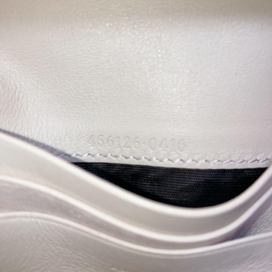 美品　GUCCIグッチ パイソン GGマーモント 折り財布 コンパクトウォレット