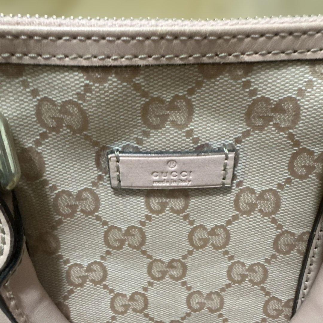 GUCCI ピンク GGパターン ハンドバッグ