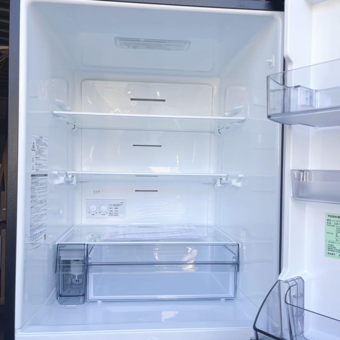 取付無料！最新2024年製！東芝自動製氷マットチャコール3ドア冷蔵庫！ 洗濯機