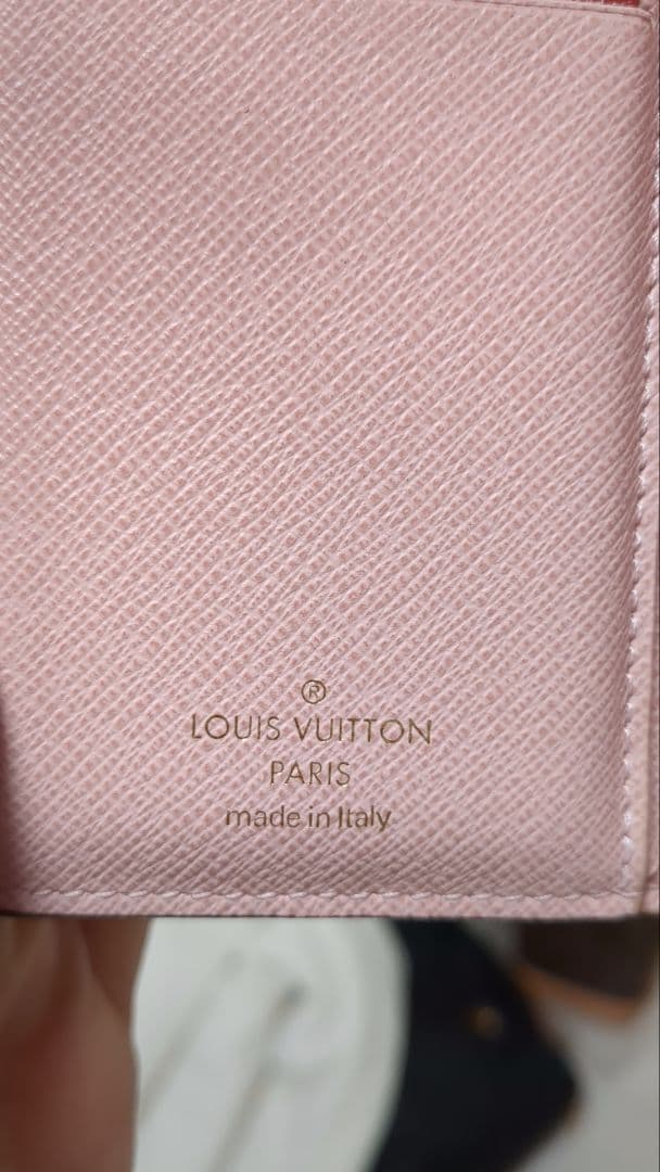 Louis Vuitton 内側ピンク三つ折り財布 モノグラム
