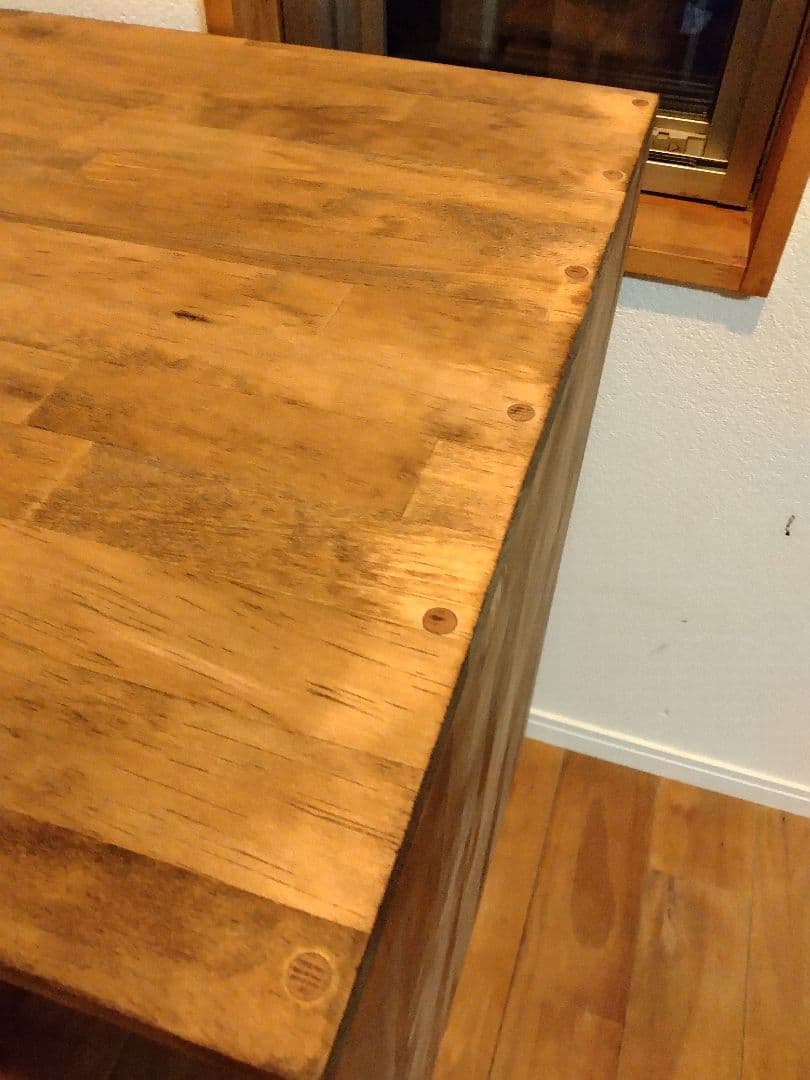 木製　ハンドメイド　オーダー　ワトコオイル　　　　　コの字　シェルフ　棚　水槽台