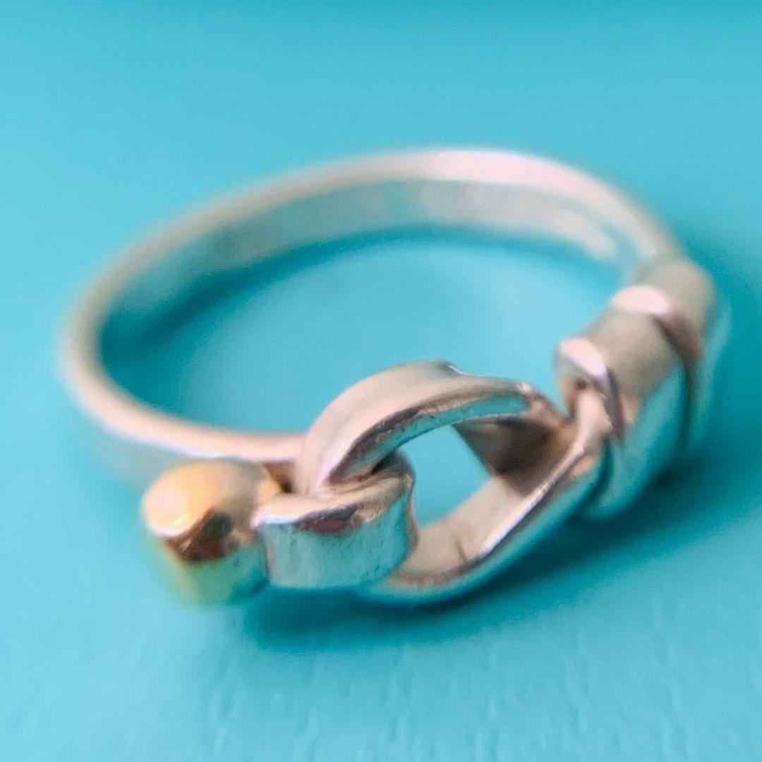 k18 コンビネーション ティファニー 指輪 リング フックアンドアイ 750