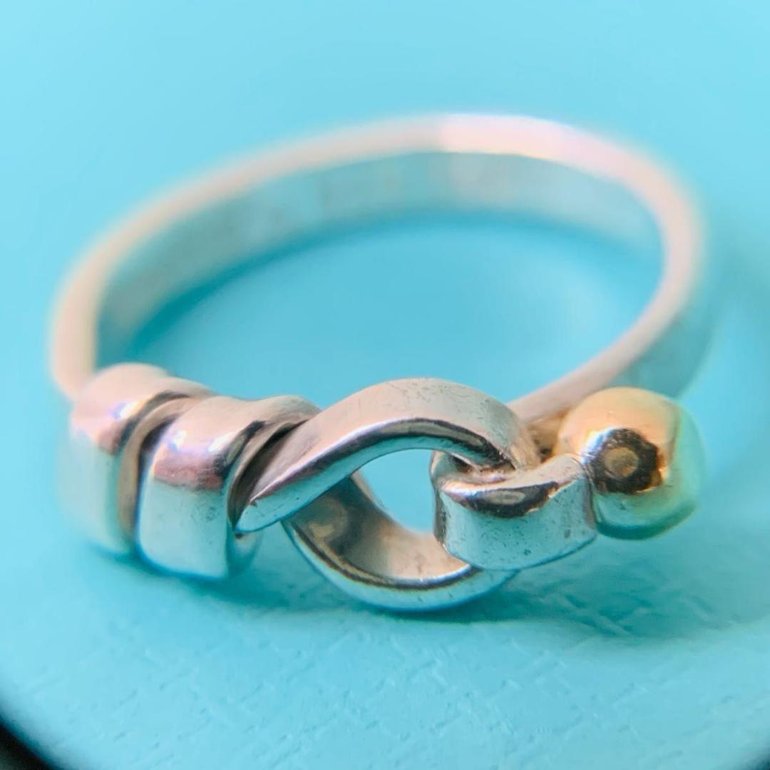 k18 コンビネーション ティファニー 指輪 リング フックアンドアイ 750