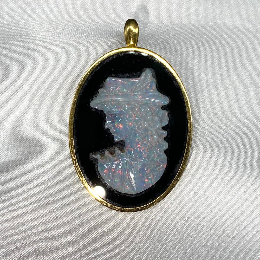 【ちっち】 K18カメオ ブローチ / ペンダントトップ