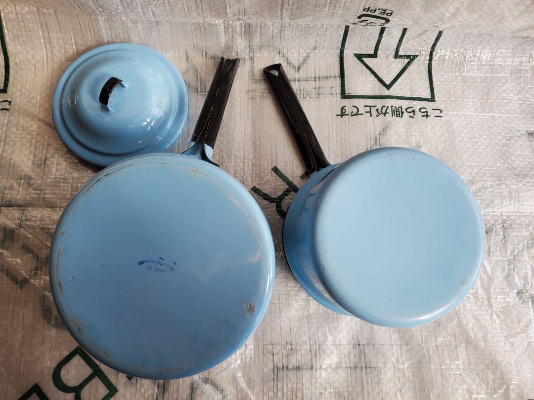 チェコスロバキア　ホーロー　ダブルボイラー