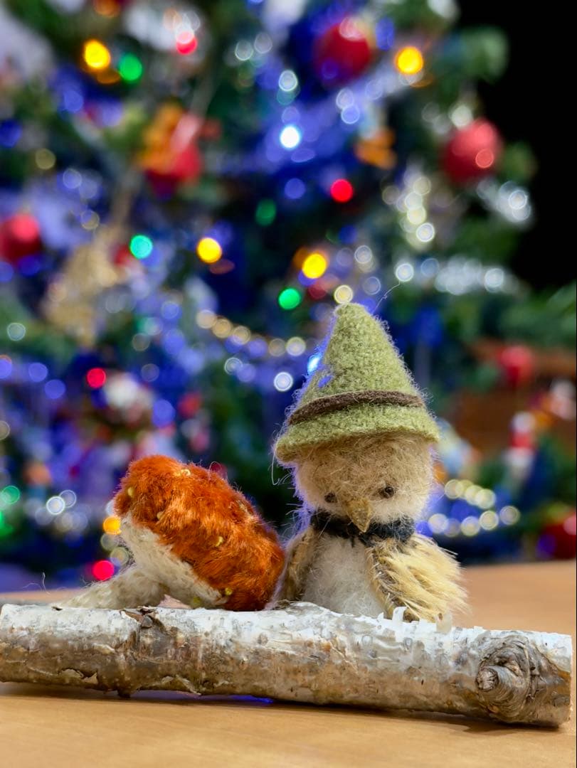 moriのえほん様　ふくろうとキノコのセット ミニチュア　ぬいぐるみ