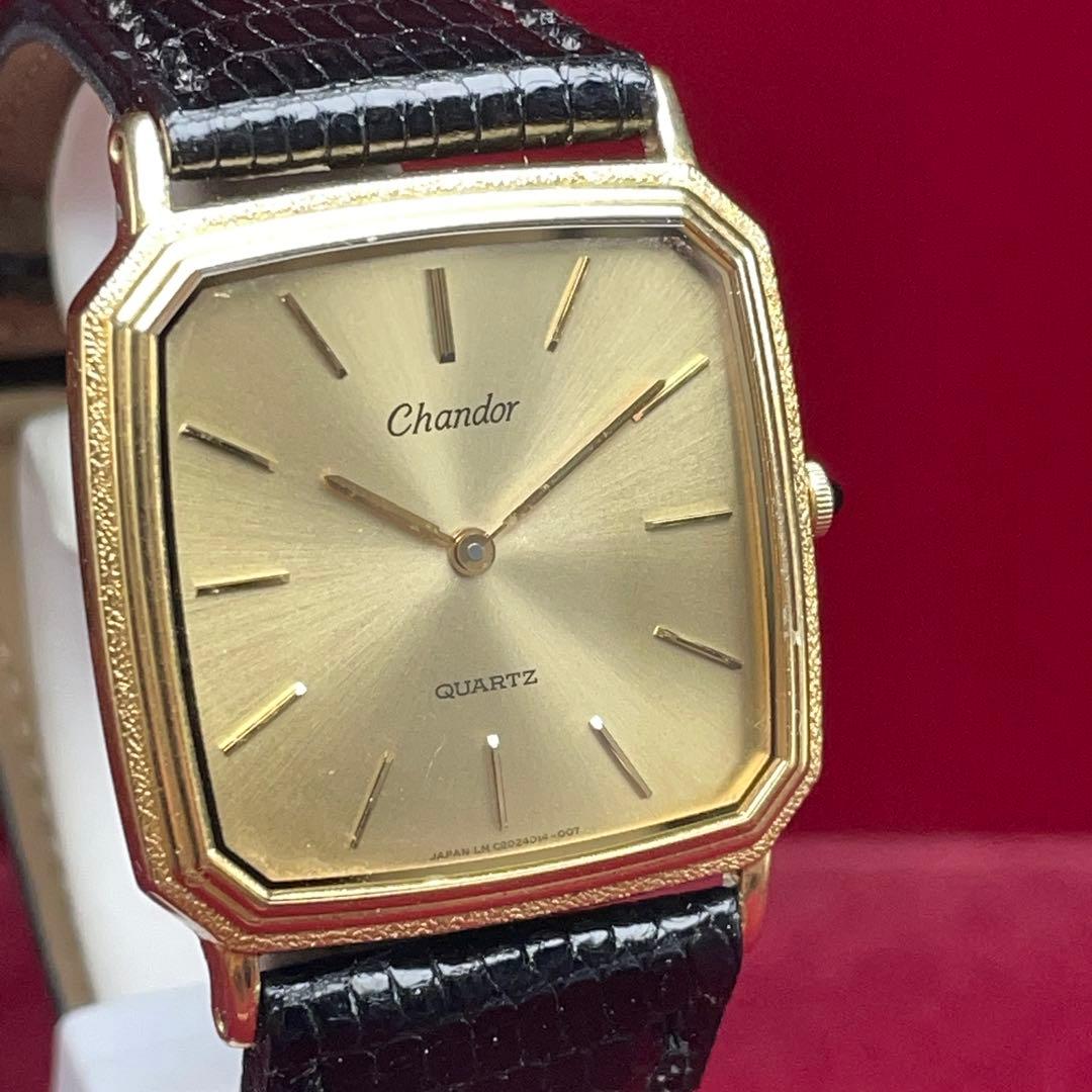 高級 ORIENT Chandor クォーツ 電池交換済 1980年代製 日本製