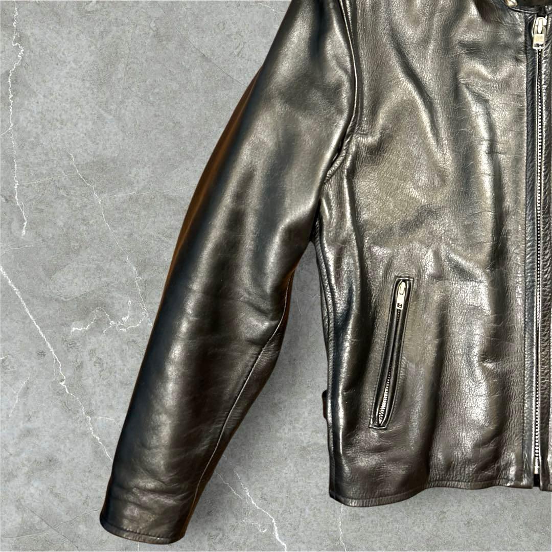 希少 American nostalgia レザージャケット 本革 シングル 黒