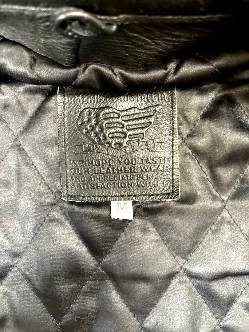 希少 American nostalgia レザージャケット 本革 シングル 黒