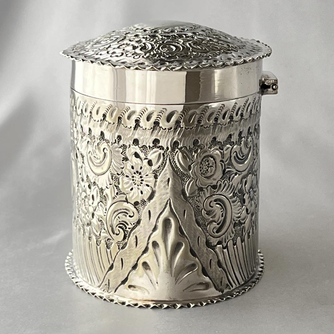 【Atkin Bros】ビクトリアン ティーキャディ 【シルバープレート】