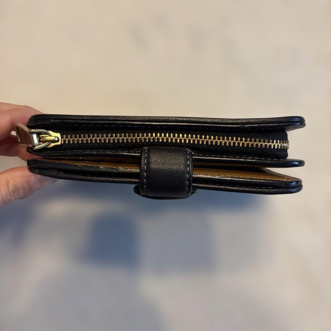 ブラックレザー 二つ折り財布　COACH