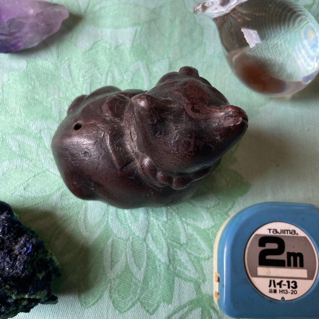 江戸時代　銅鋳造　猫水滴（ねこすいてき）