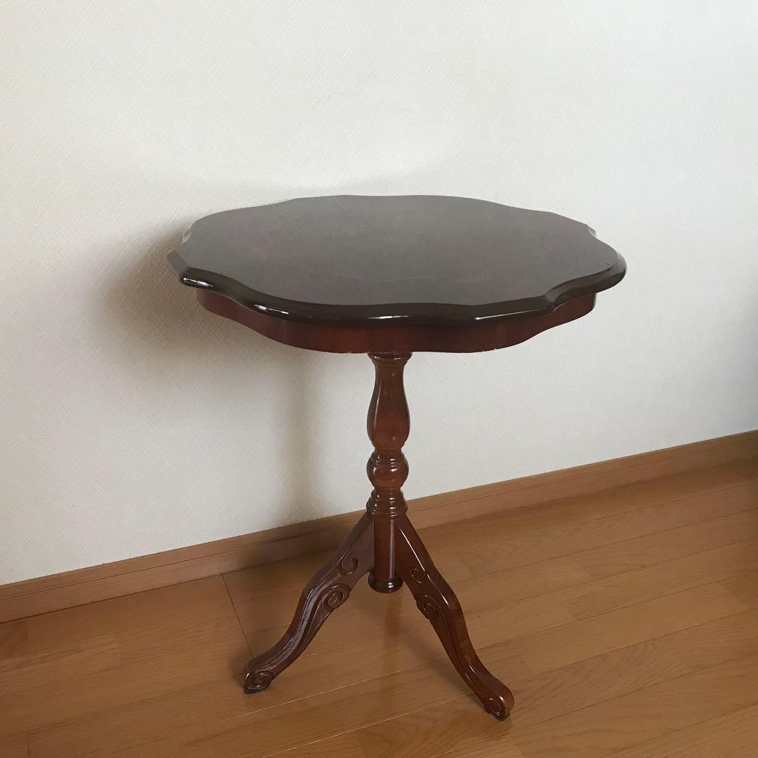 アンティーク　コーヒーテーブル　サイドテーブル　木製象嵌　イタリア製