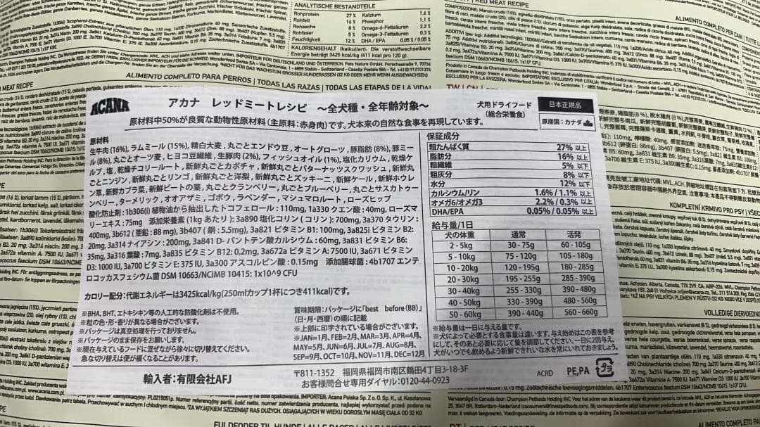 ACANA アカナ クラシック ドッグフード レッドミートレシピ ビーフ