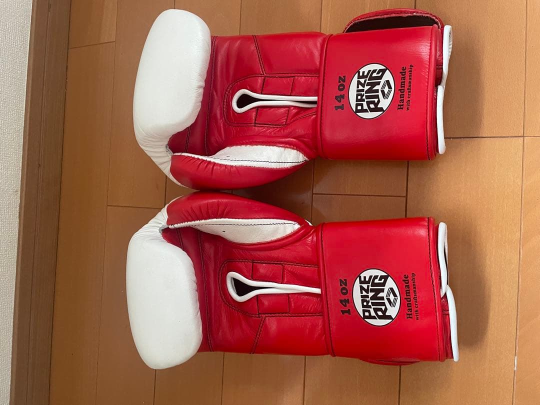 PRIZE RING ボクシンググローブ 14oz レッド/ホワイト