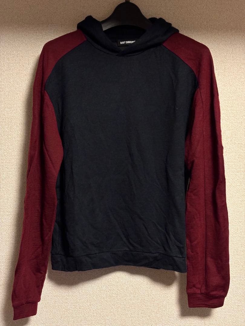 RafSimons ラフシモンズ　薄手ニットパーカー　バイカラー