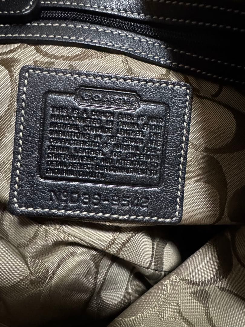 C*o様 COACHブラックレザーショルダーバッグ