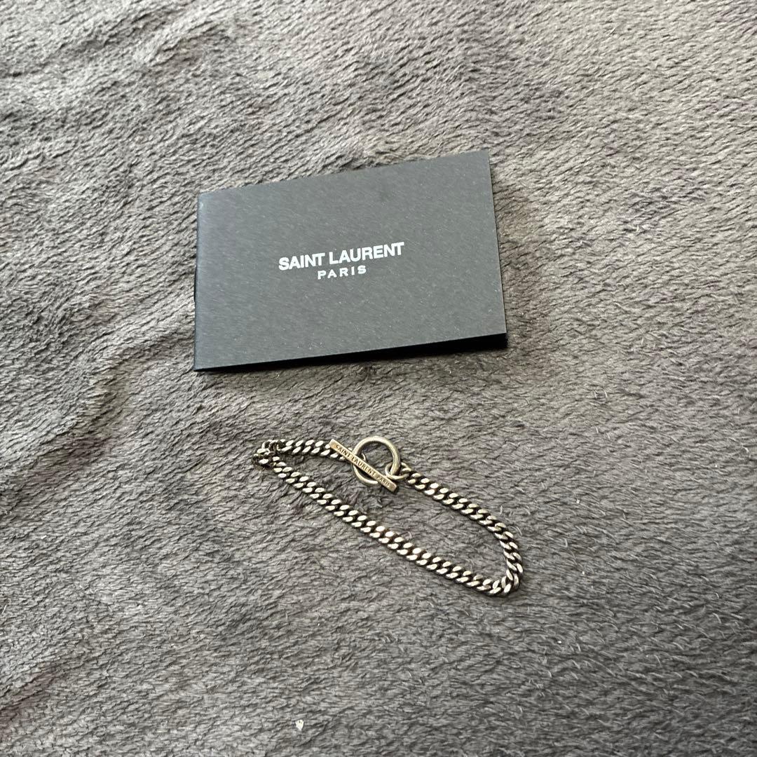 サンローラン　ブレスレット　シルバー　銀　0710