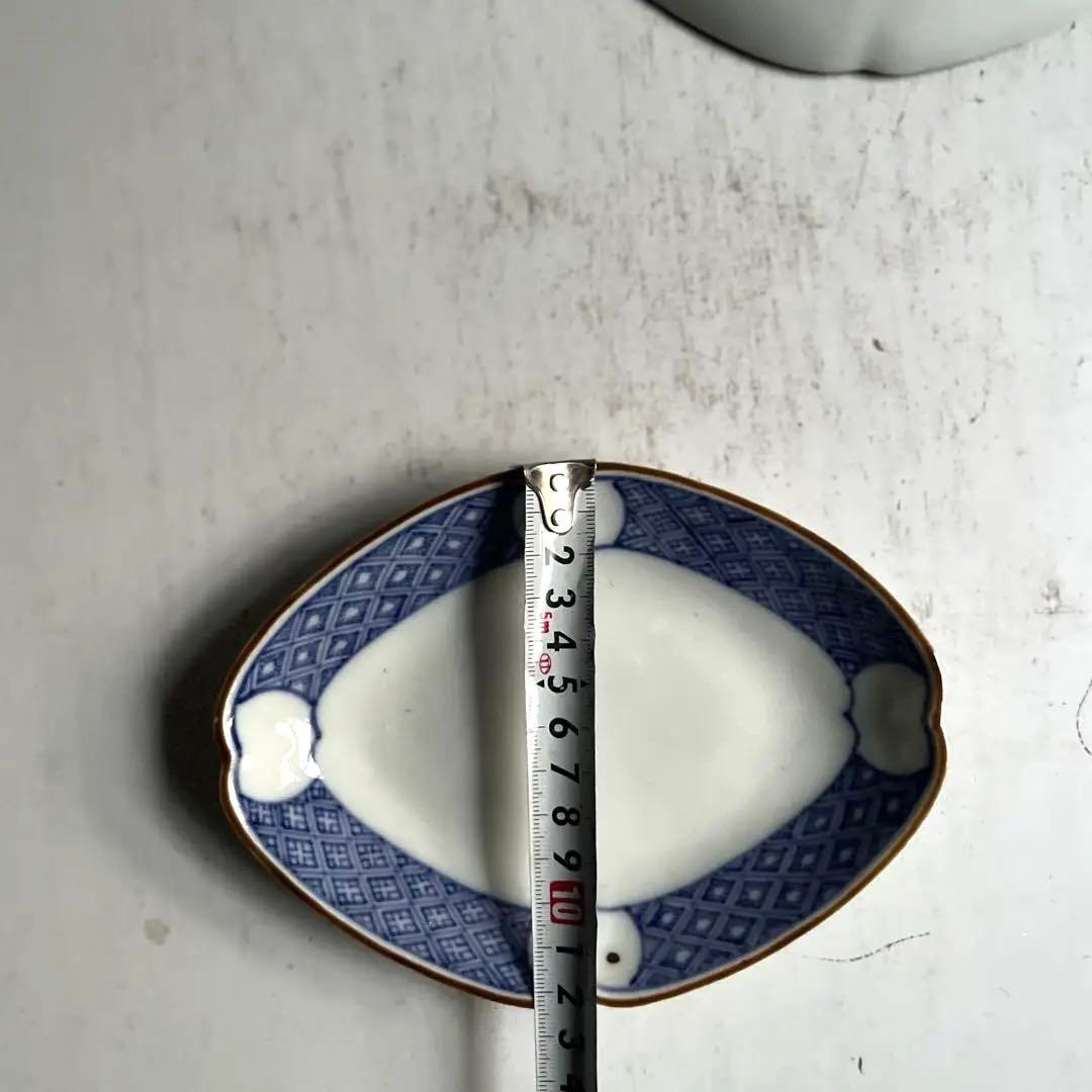 【k.様リクエスト】091 アンティーク 変形菱形染付皿 2枚組 880 2客