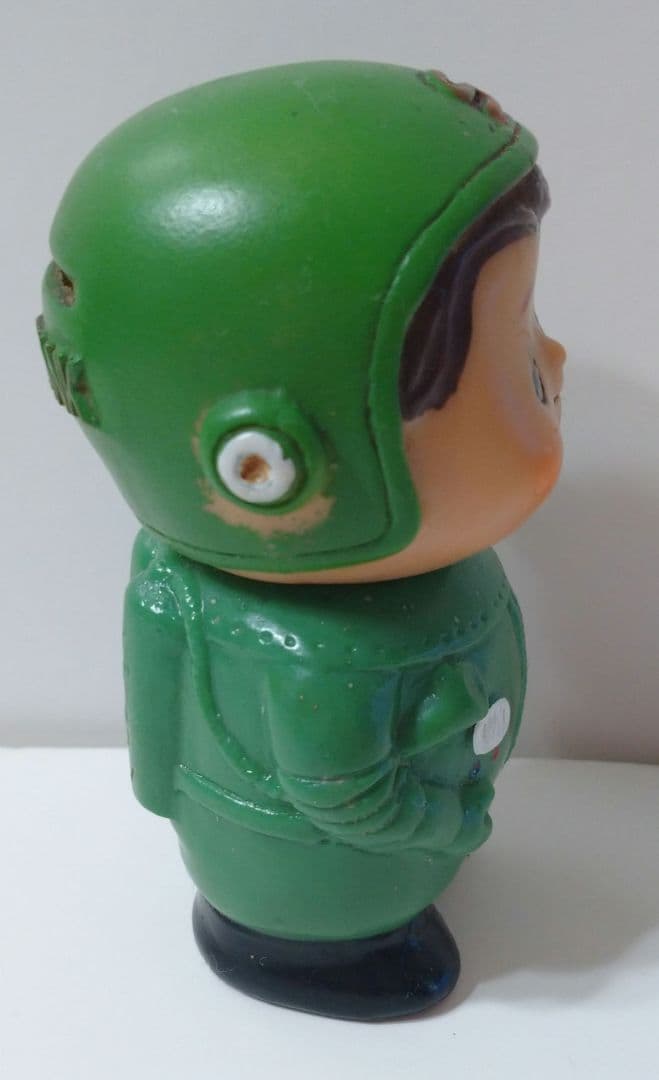 激レア　当時物　昭和レトロ　滋賀銀行　ソフビ　貯金箱　しがちゃん　9cm 宇宙服