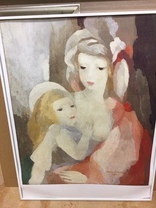 絵画  世界の名画マリーロランサン 母と子66センチ×51センチ