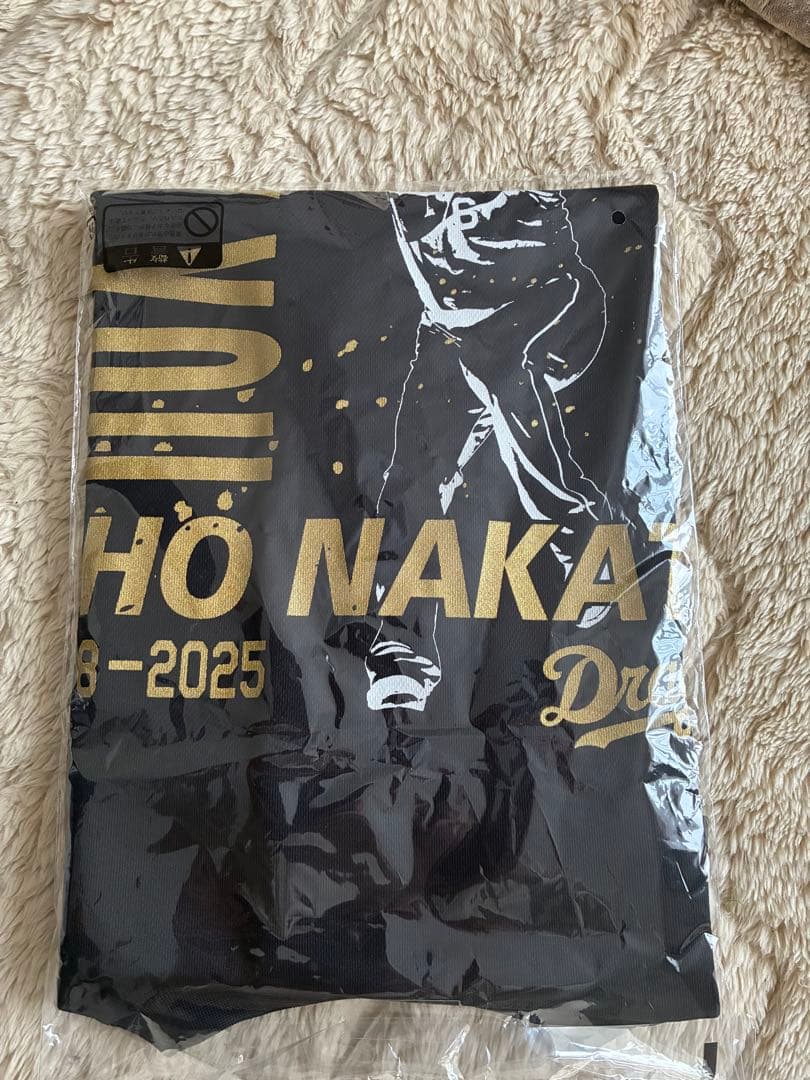 「THANK YOU」「SHO NAKATA」中田翔 引退Tシャツ 未使用