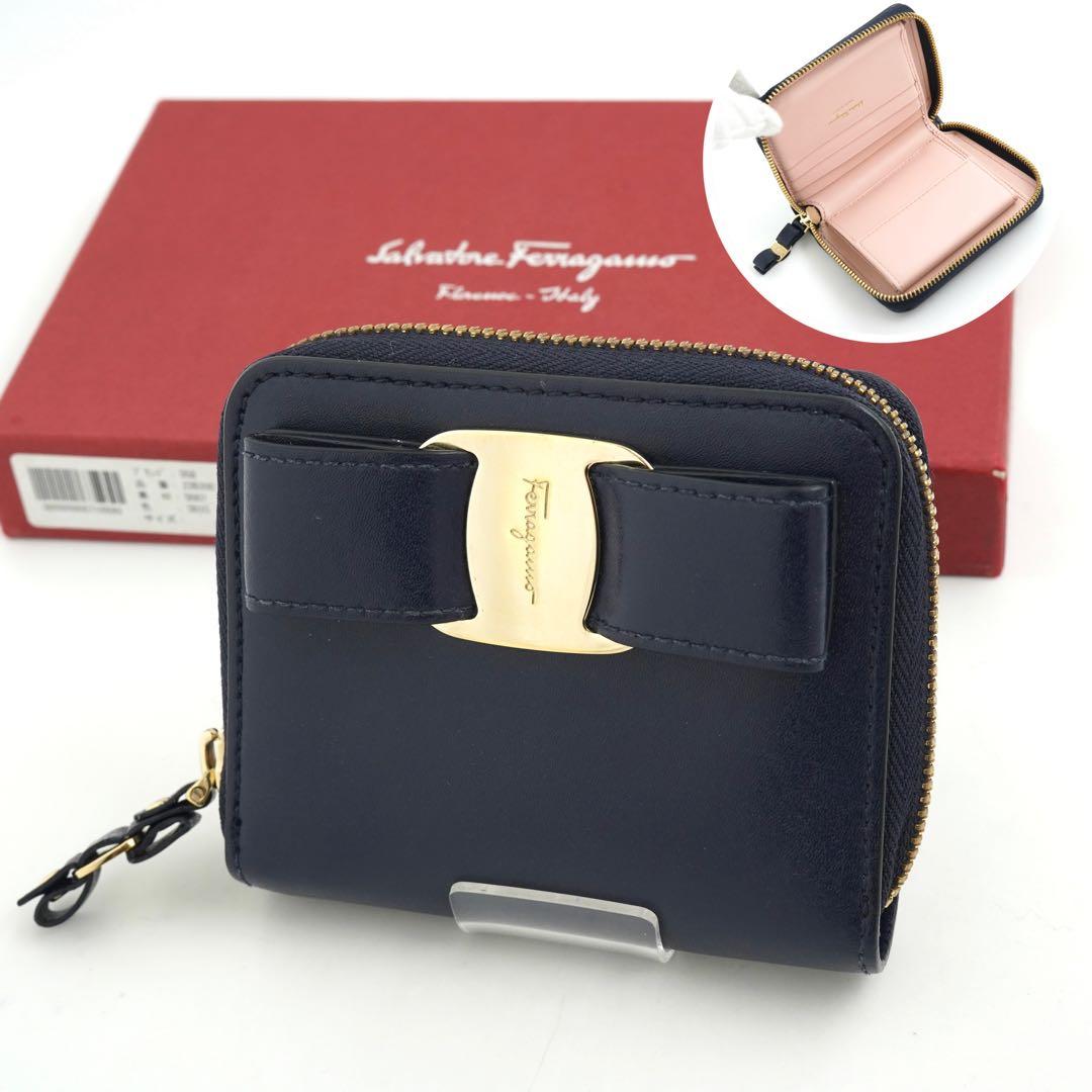 ✨未使用に近い✨　Ferragamo ミニ財布　ヴァラリボン　リボン　ピンク