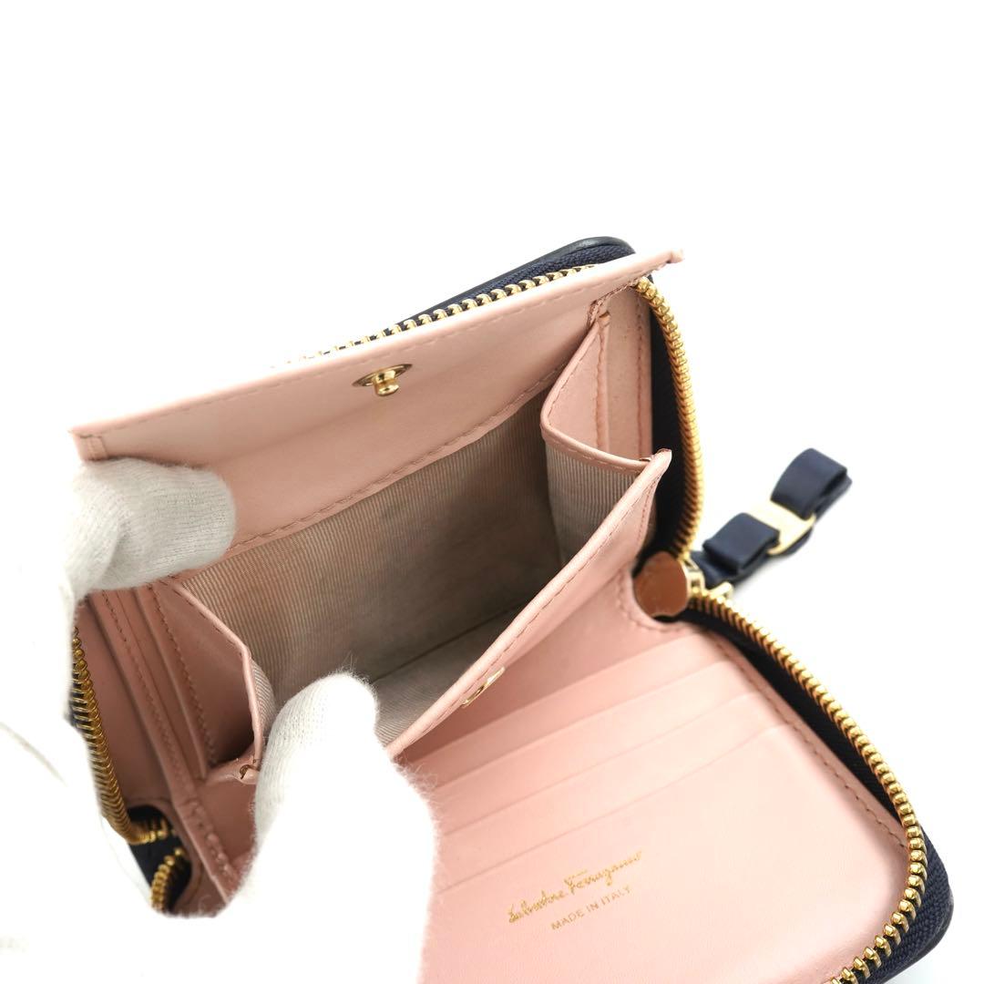 ✨未使用に近い✨　Ferragamo ミニ財布　ヴァラリボン　リボン　ピンク