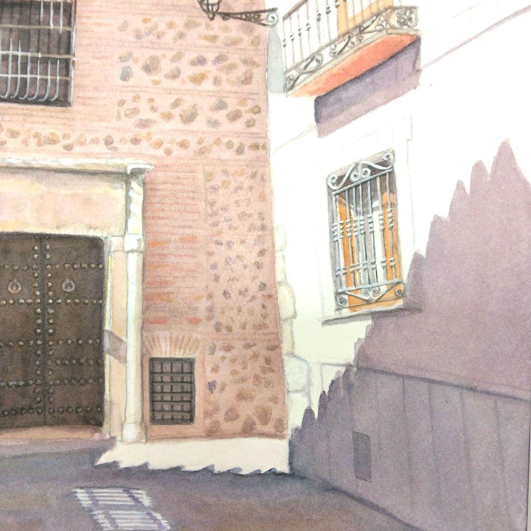 [窓]　水彩画・風景画スペイン・コルドバ・ユダヤ人街・旧市街