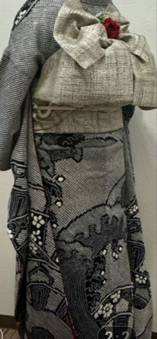 【まゆ】　総絞り正絹振り袖&帯&長襦袢セット　低身長用