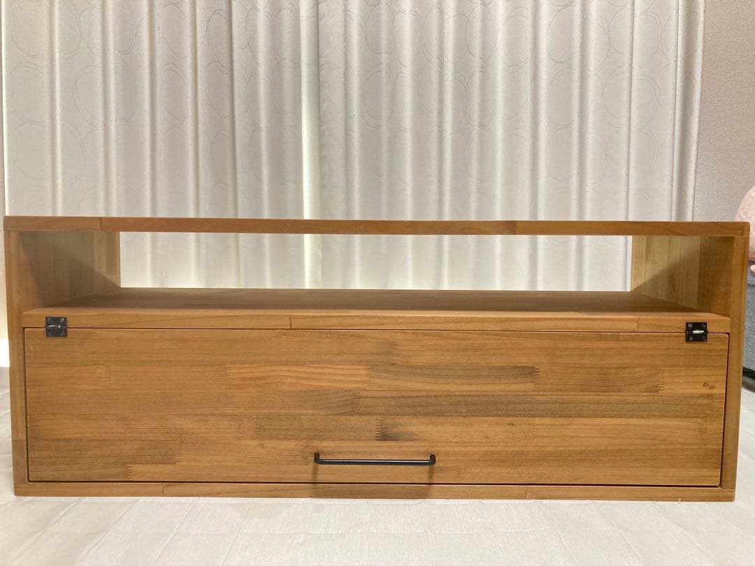 木製テレビボード テレビ台 ローボード フラップ扉付き ウォルナットカラー