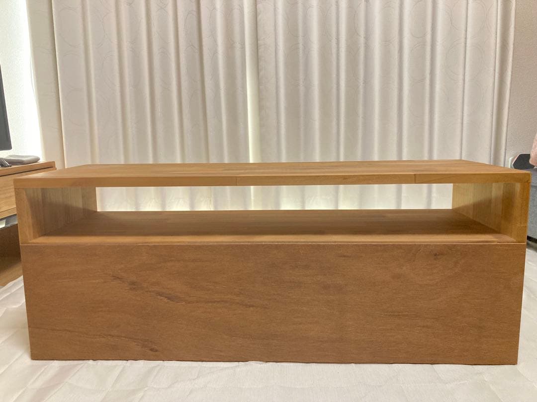 木製テレビボード テレビ台 ローボード フラップ扉付き ウォルナットカラー