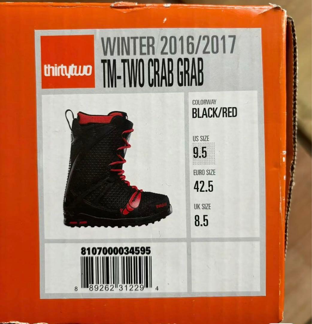 THIRTYTWO TM-TWO CRAB GRAB ブラック/レッド 9.5