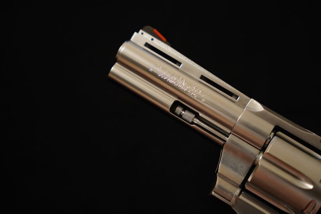 タナカコルトパイソン4インチステンレスシルバーRモデルモデルガン木製グリップ