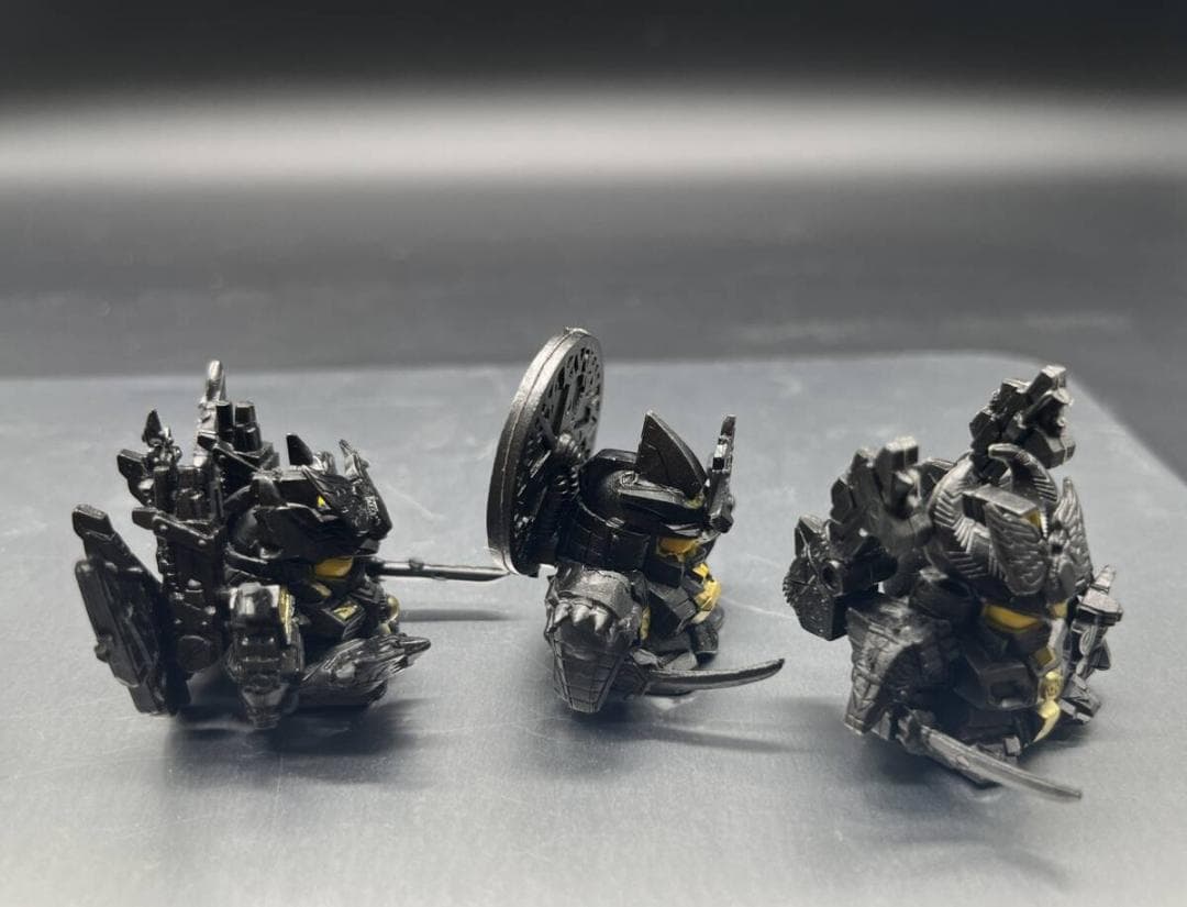 バンダイ ガン消し SD戦国伝 四大将軍セット ガンメタリックバージョン