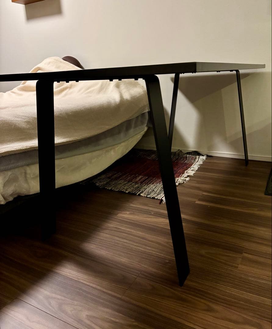 ダークブラウン 長方形テーブル 木製　KANADEMONO