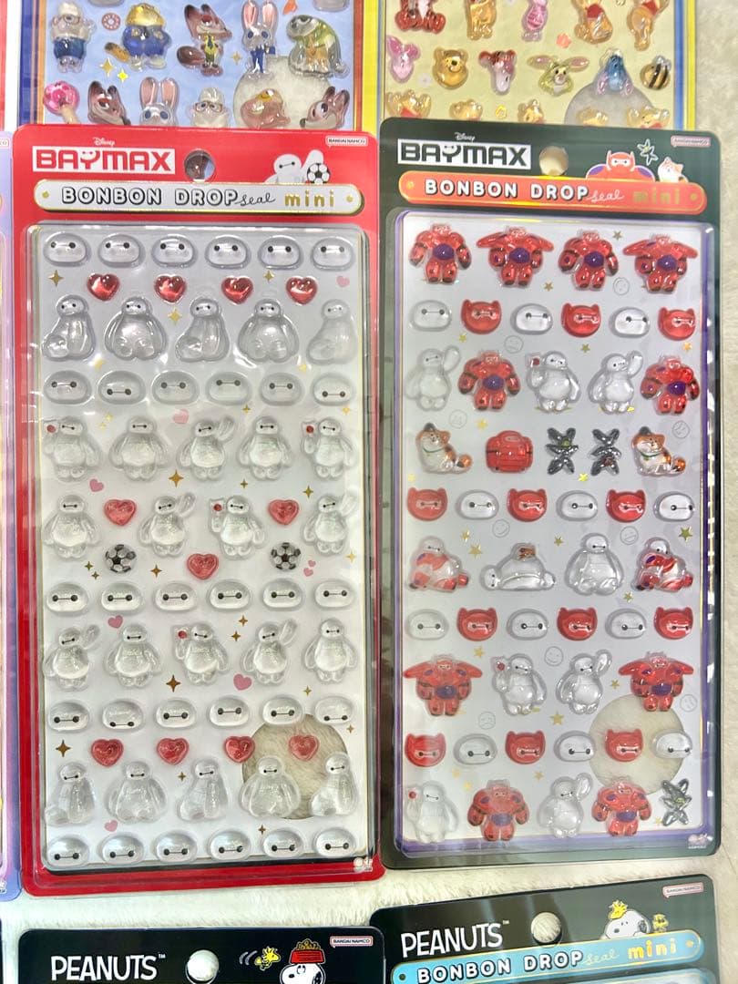 ボンボンドロップシール ミニ　ディズニー　スヌーピー 12種